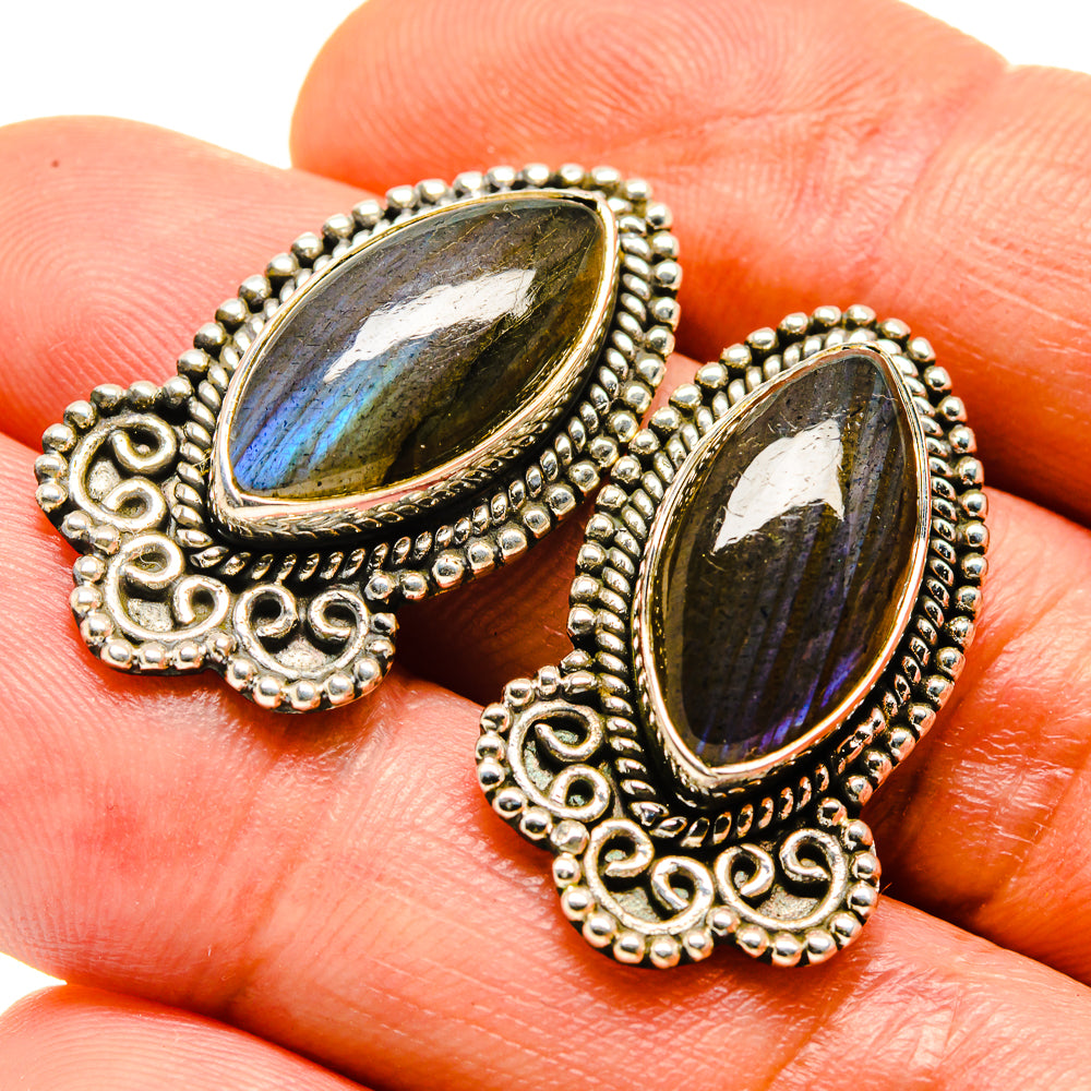 Labradorite Earrings handcrafted by Anasilvercos - EARR413802