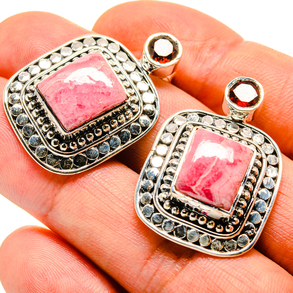 Rhodochrosite Earrings handcrafted by Anasilvercos - EARR413803
