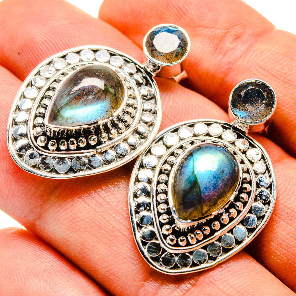 Labradorite Earrings handcrafted by Anasilvercos - EARR413807