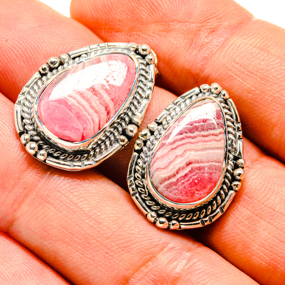Rhodochrosite Earrings handcrafted by Anasilvercos - EARR413812