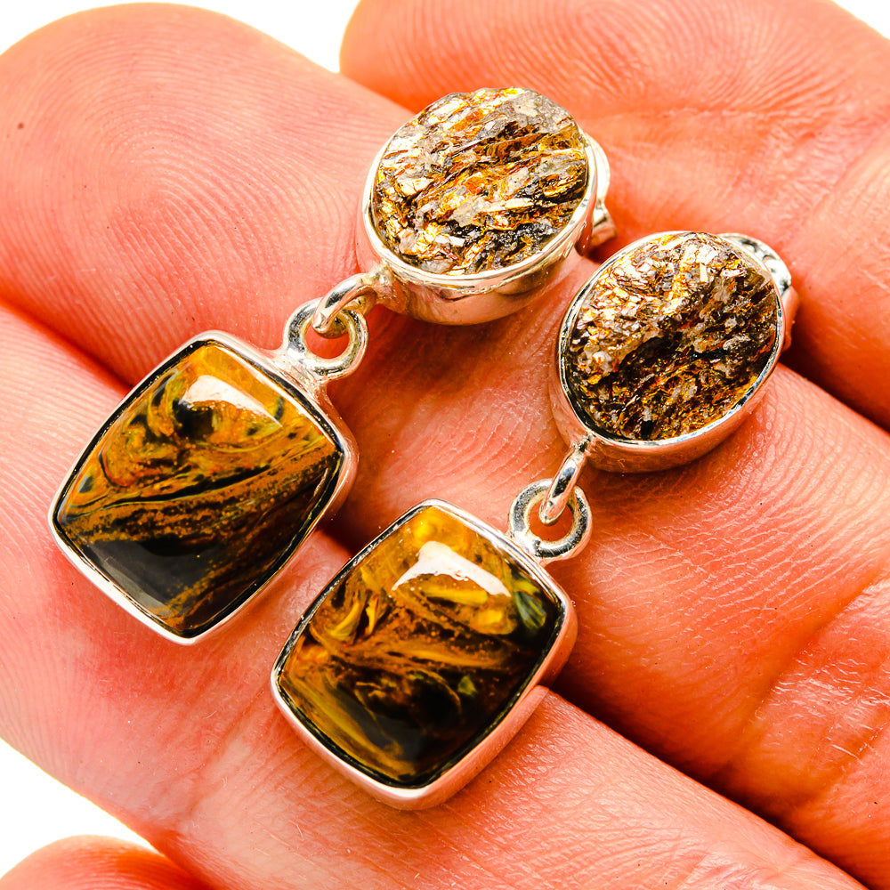 Pietersite Earrings handcrafted by Anasilvercos - EARR413814