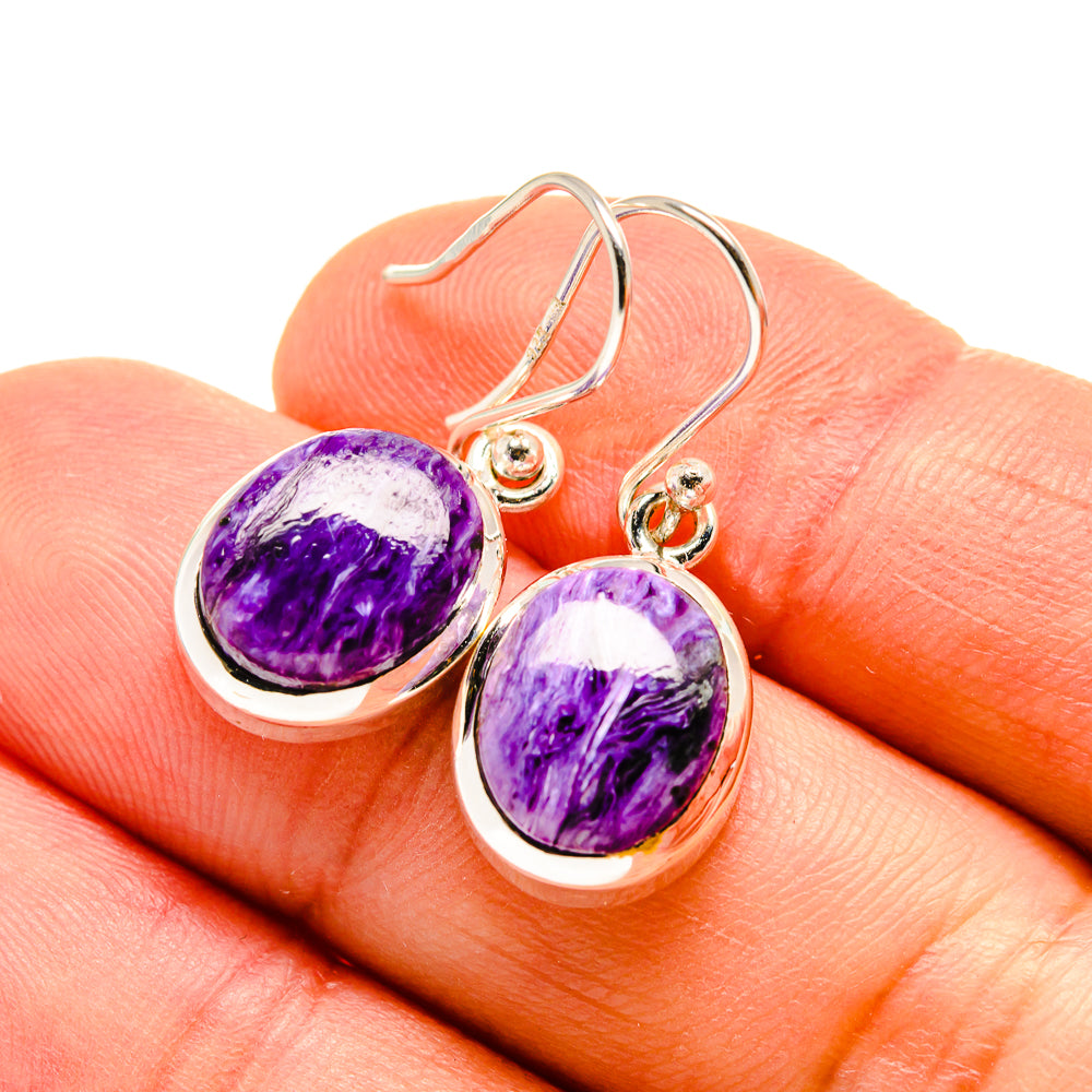 Charoite Earrings handcrafted by Anasilvercos - EARR413827