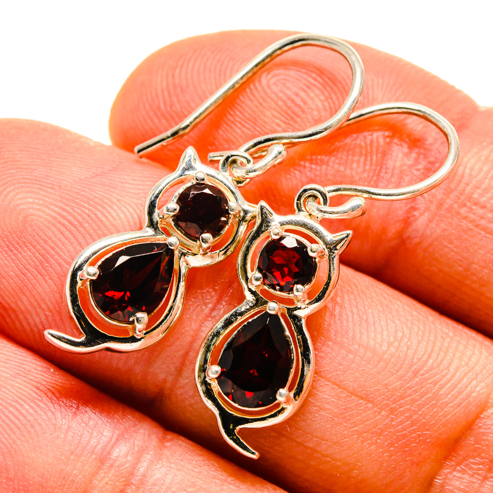 Garnet Earrings handcrafted by Anasilvercos - EARR413832
