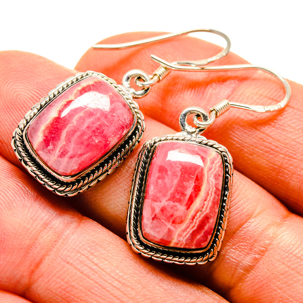 Rhodochrosite Earrings handcrafted by Anasilvercos - EARR413843
