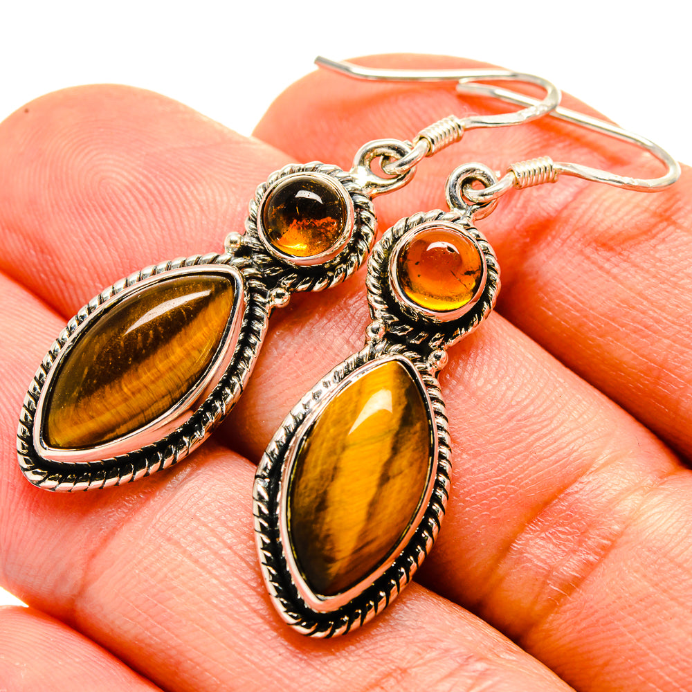 Tiger Eye Earrings handcrafted by Anasilvercos - EARR413845