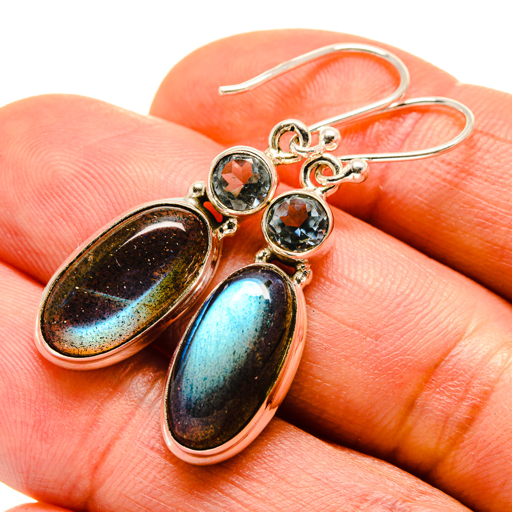 Labradorite Earrings handcrafted by Anasilvercos - EARR413851