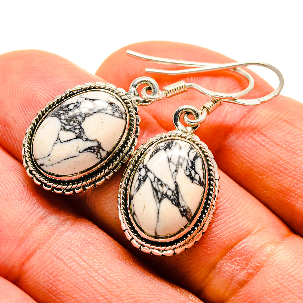 Howlite Earrings handcrafted by Anasilvercos - EARR413854