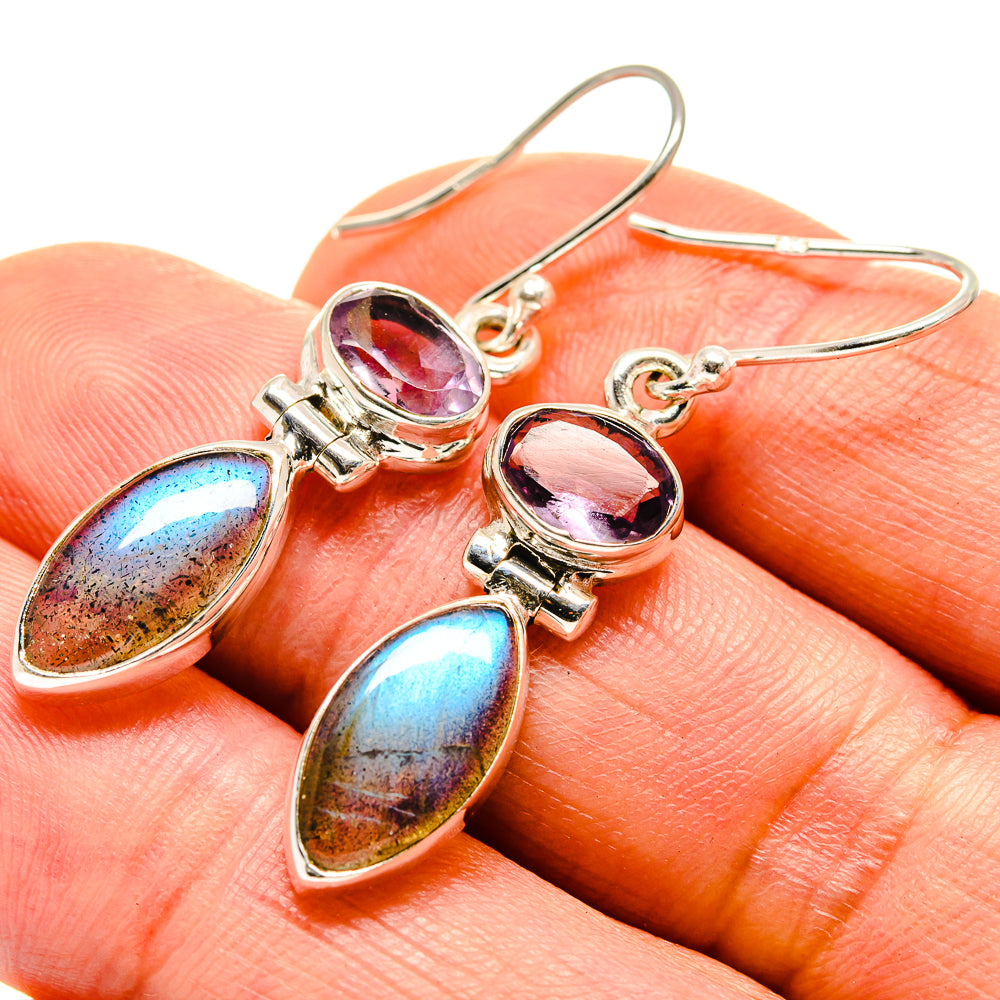 Labradorite Earrings handcrafted by Anasilvercos - EARR413866
