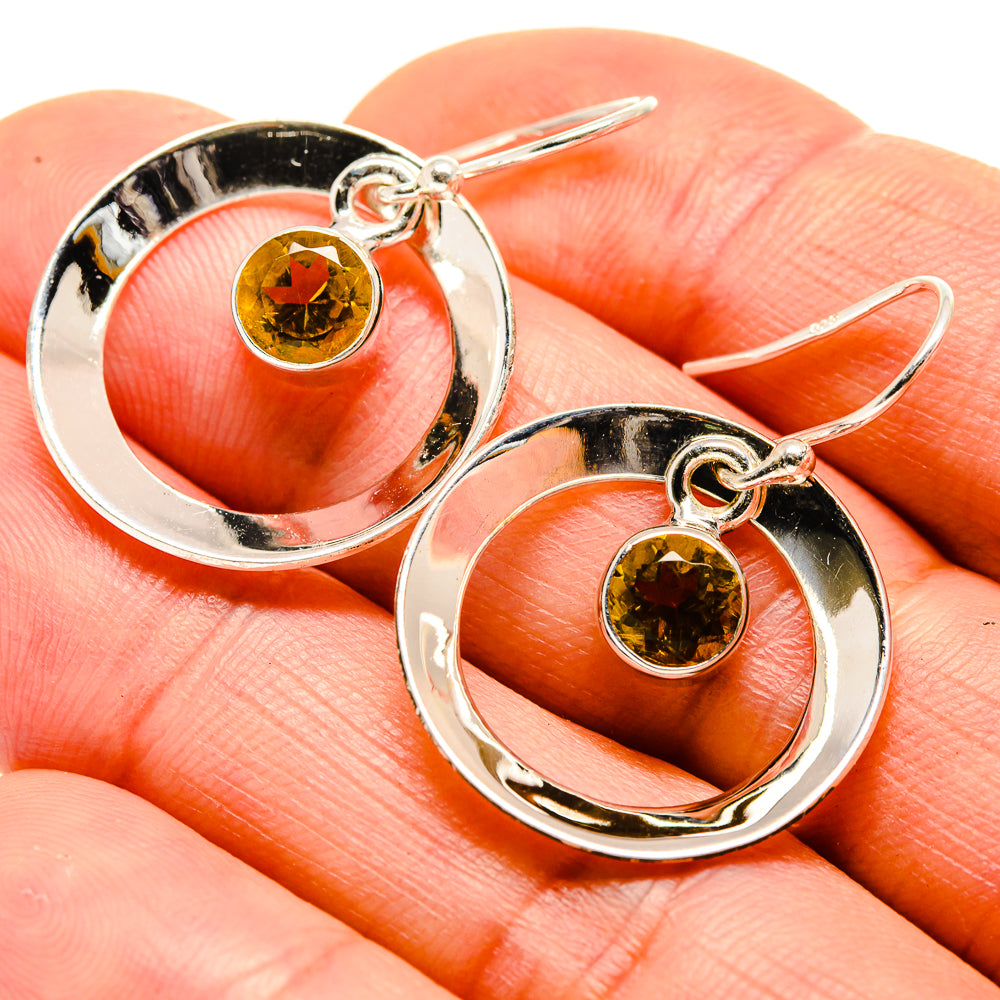 Citrine Earrings handcrafted by Anasilvercos - EARR413868