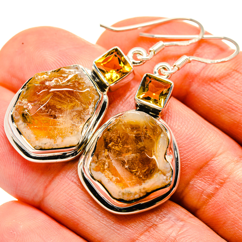 Citrine Earrings handcrafted by Anasilvercos - EARR413878