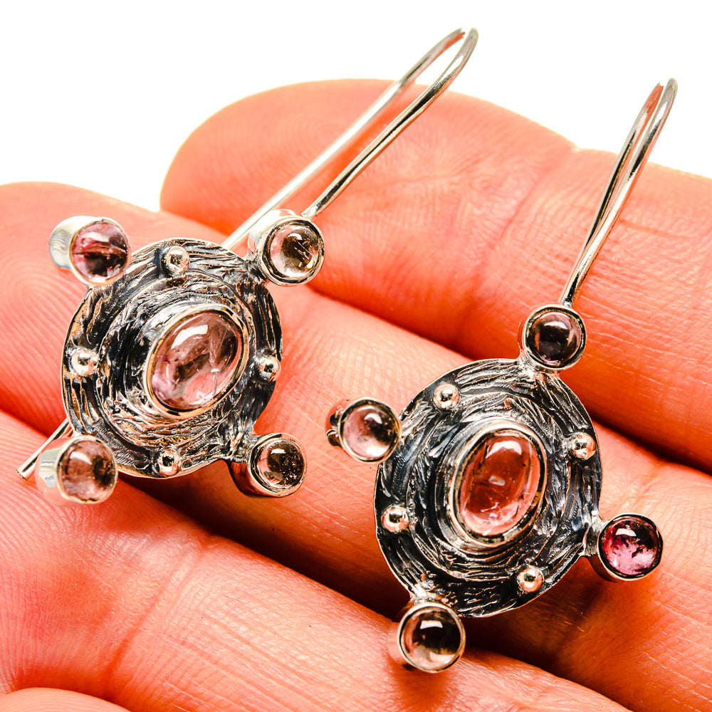 Pink Tourmaline Earrings handcrafted by Anasilvercos - EARR413879