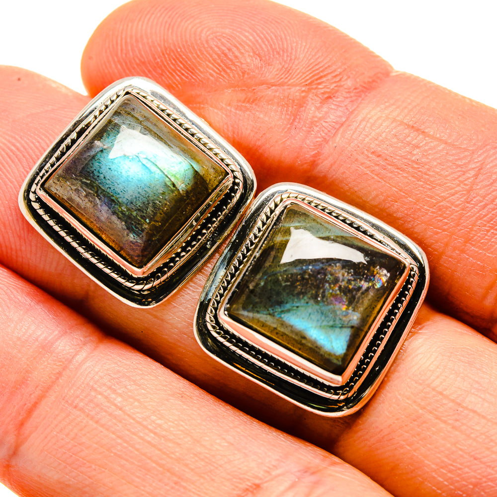 Labradorite Earrings handcrafted by Anasilvercos - EARR413883