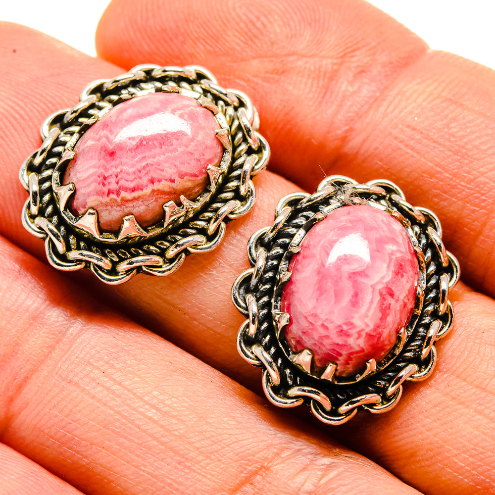 Rhodochrosite Earrings handcrafted by Anasilvercos - EARR413895