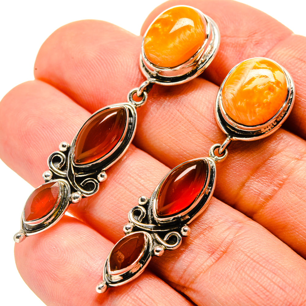 Sunstone Earrings handcrafted by Anasilvercos - EARR413900