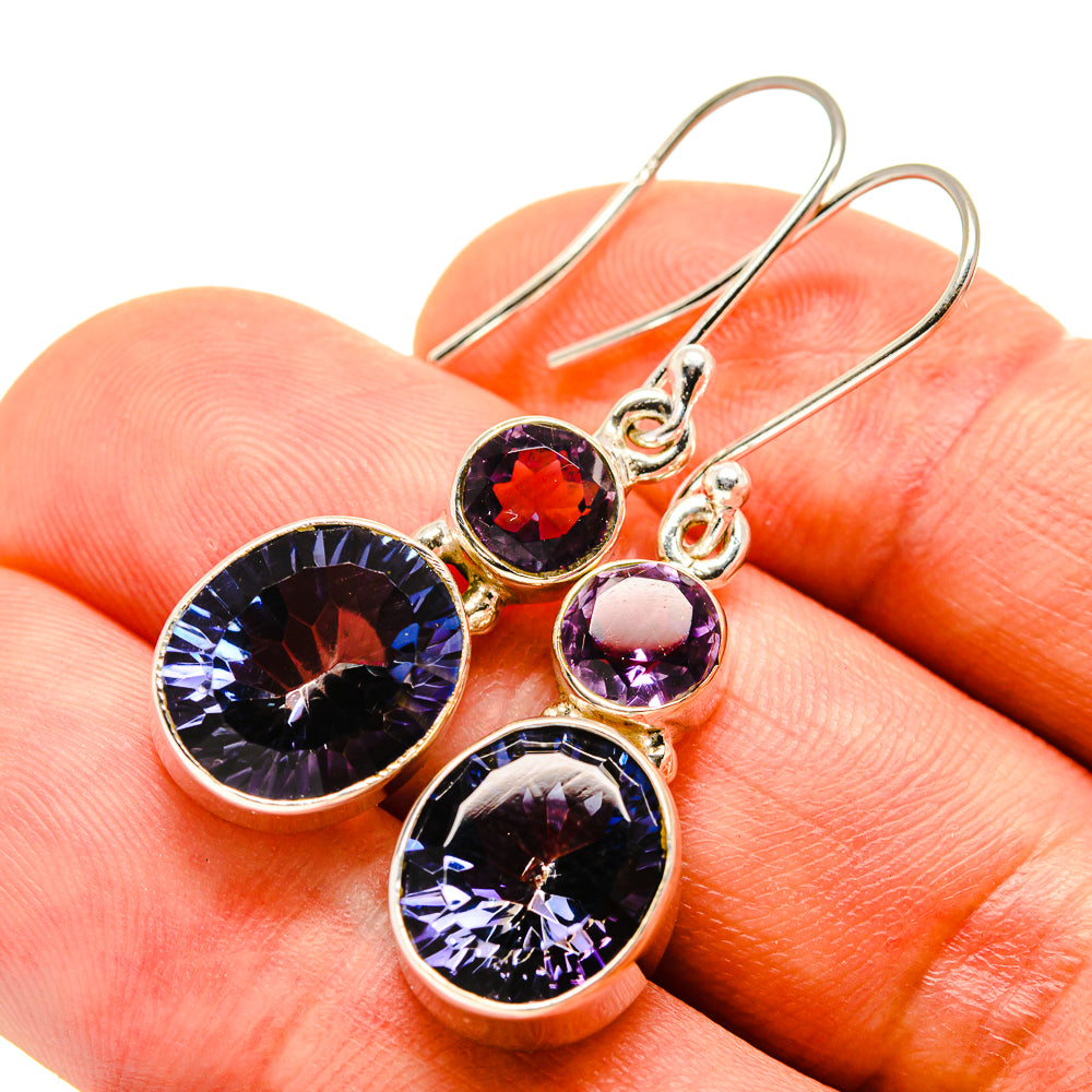 Blue Mystic Topaz Earrings handcrafted by Anasilvercos - EARR413909