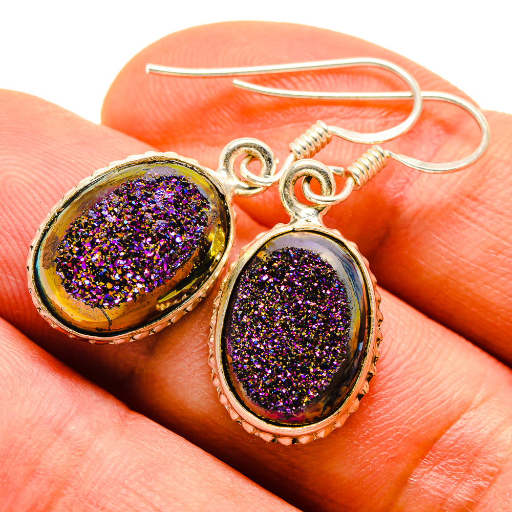 Titanium Druzy Earrings handcrafted by Anasilvercos - EARR413912