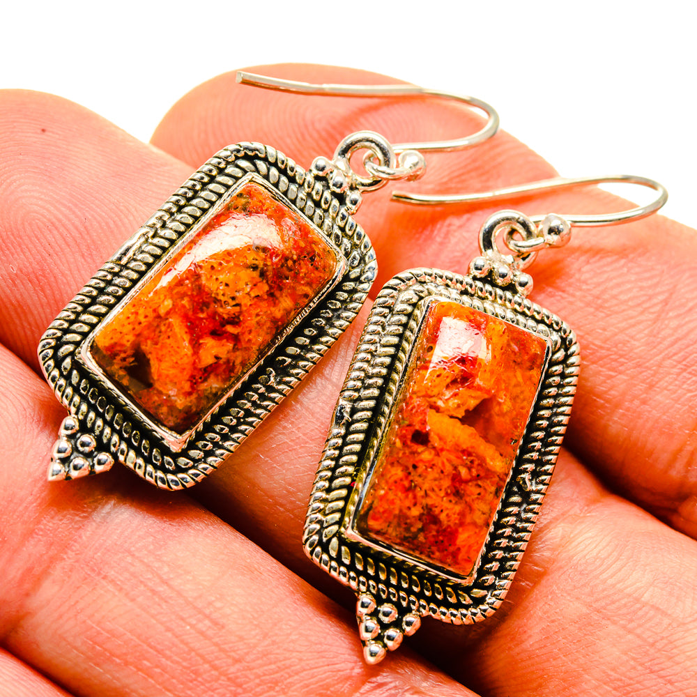 Sponge Coral Earrings handcrafted by Anasilvercos - EARR413916