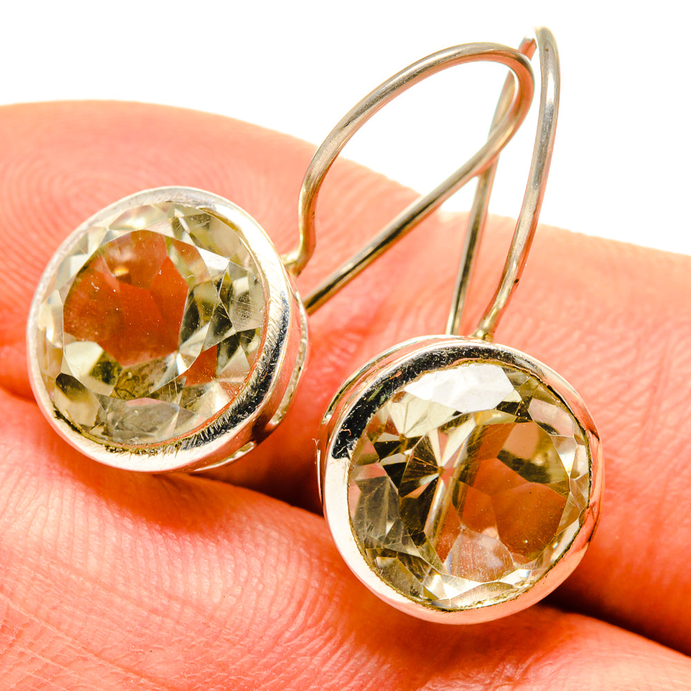 Green Amethyst Earrings handcrafted by Anasilvercos - EARR413919