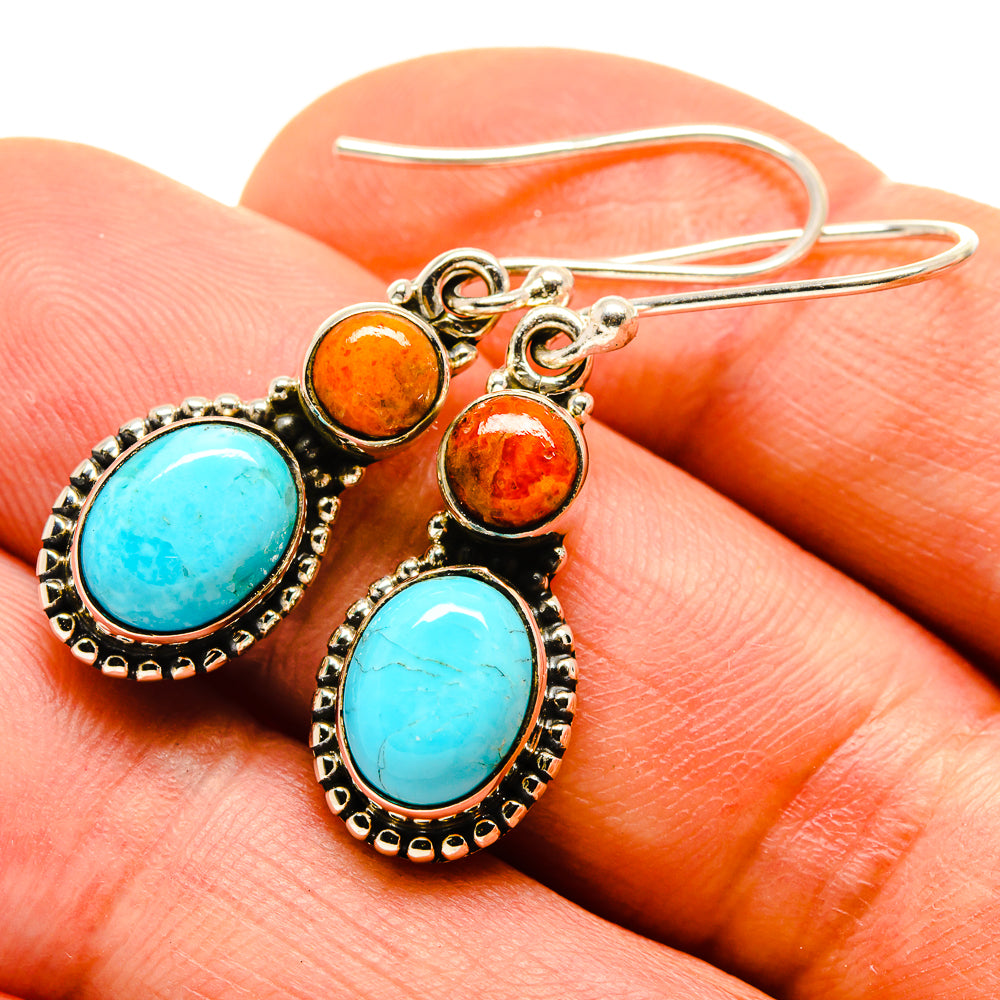 Arizona Turquoise Earrings handcrafted by Anasilvercos - EARR413929