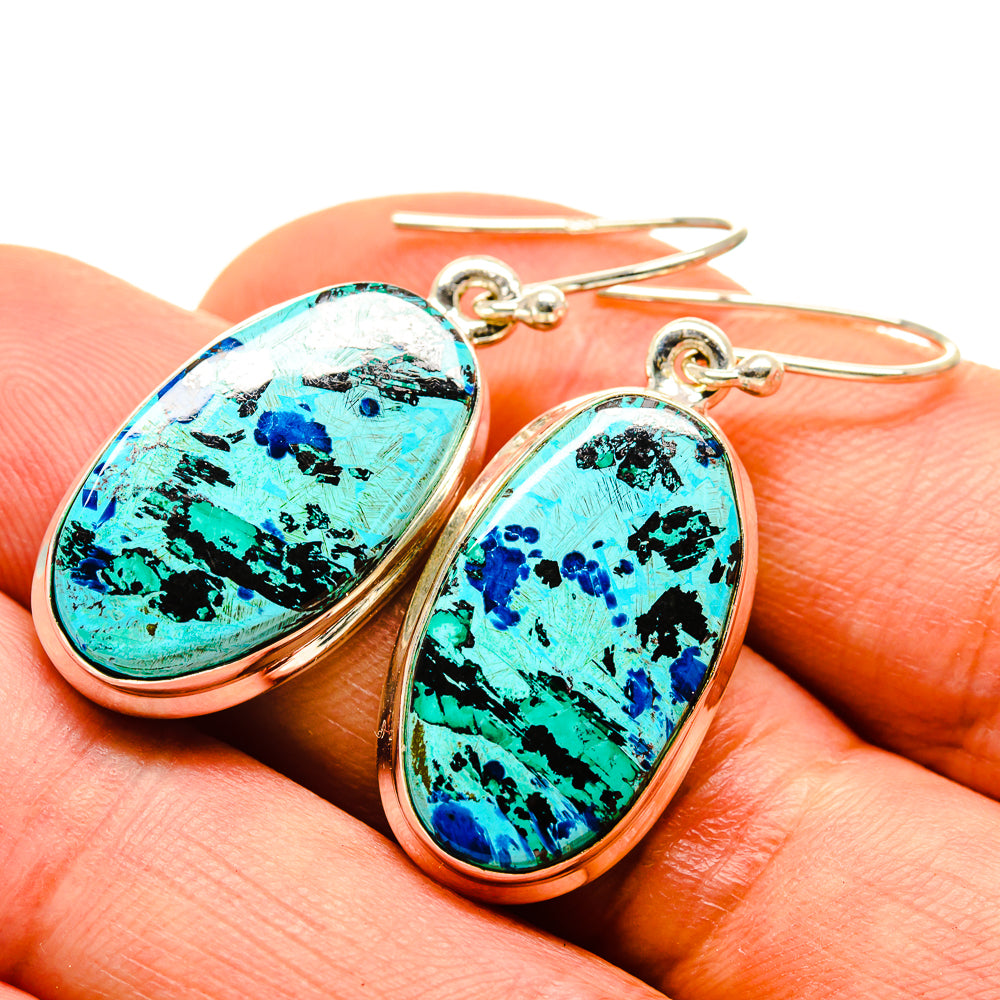 Shattuckite Earrings handcrafted by Anasilvercos - EARR413934