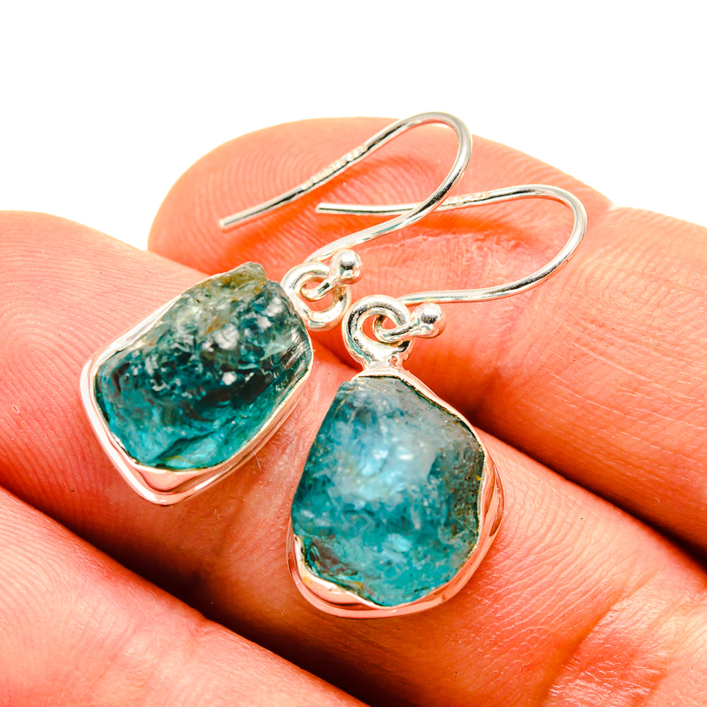 Blue Fluorite Earrings handcrafted by Anasilvercos - EARR413937