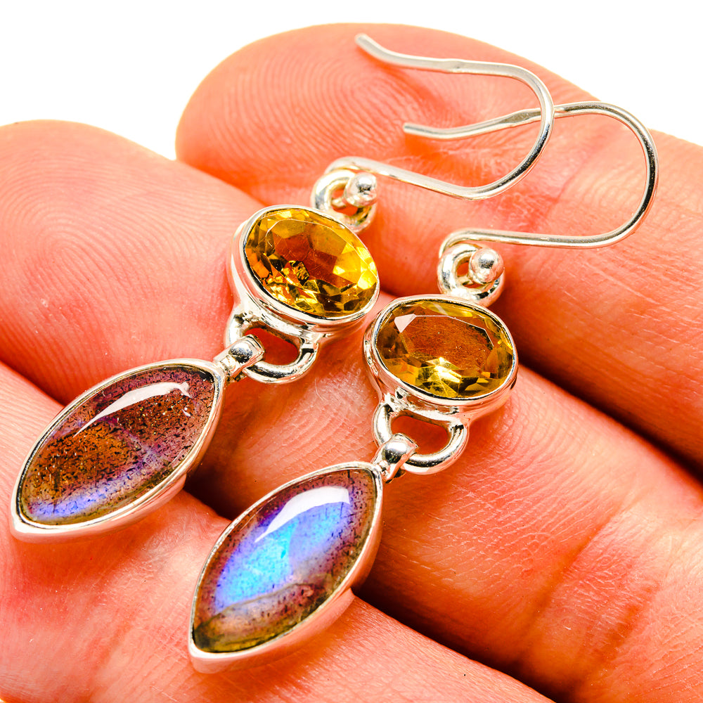 Labradorite Earrings handcrafted by Anasilvercos - EARR413941