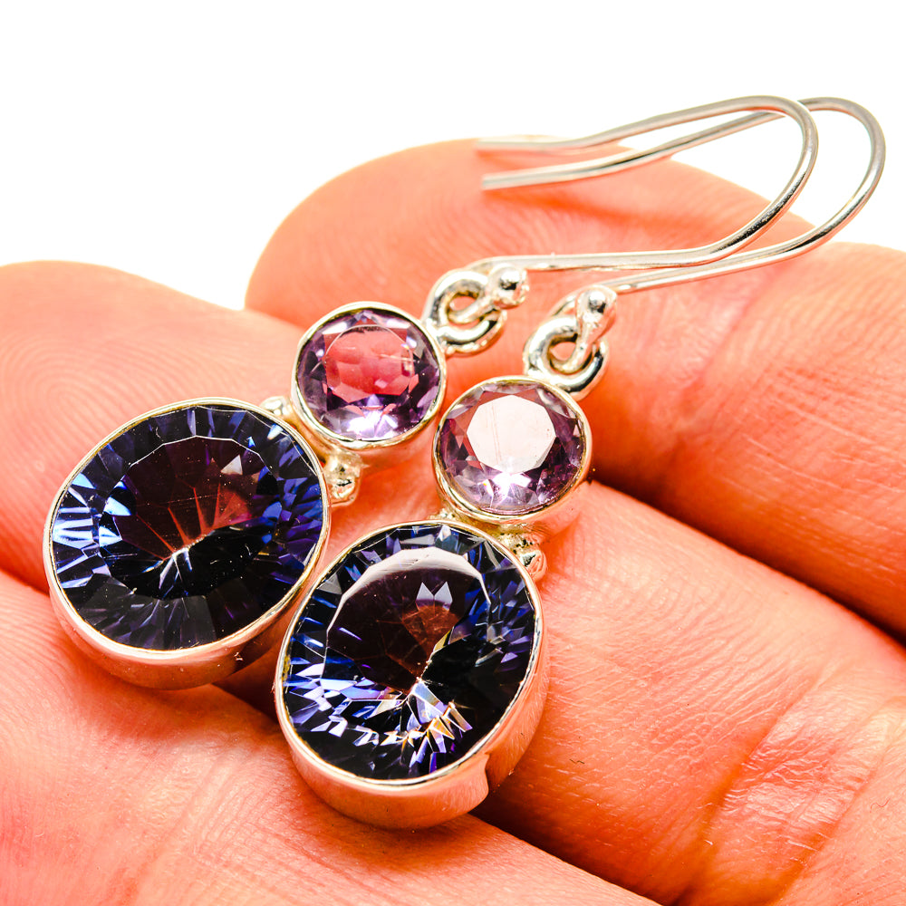 Blue Mystic Topaz Earrings handcrafted by Anasilvercos - EARR413953