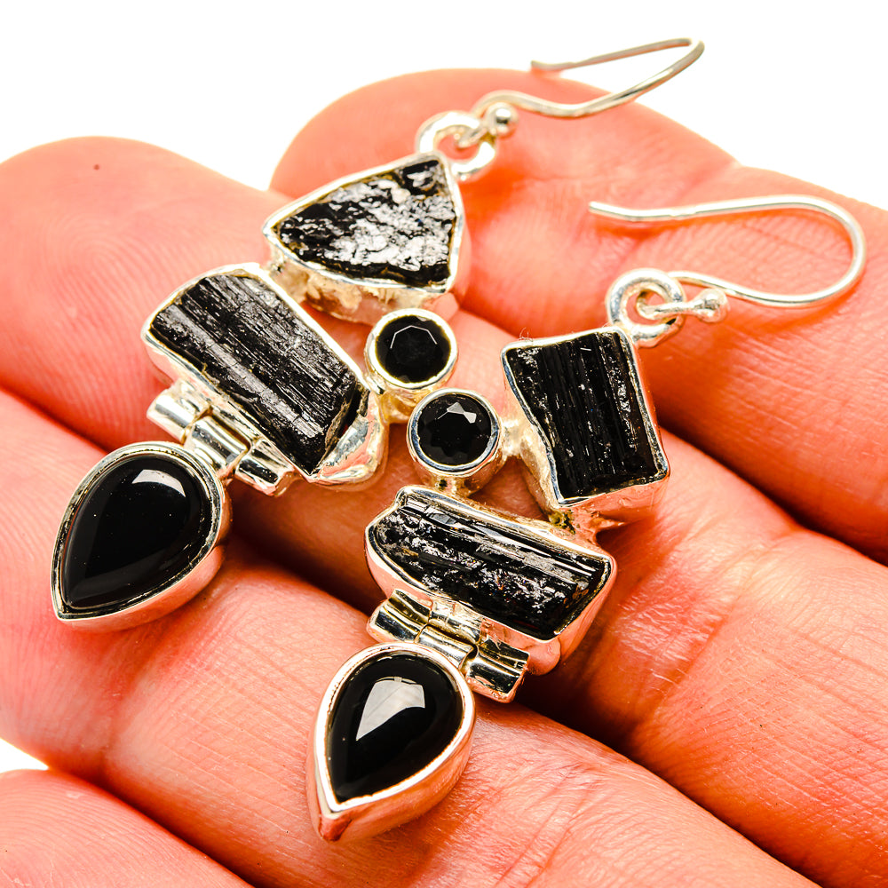 Black Onyx Earrings handcrafted by Anasilvercos - EARR413972