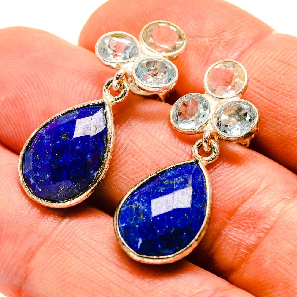 Lapis Lazuli Earrings handcrafted by Anasilvercos - EARR413976