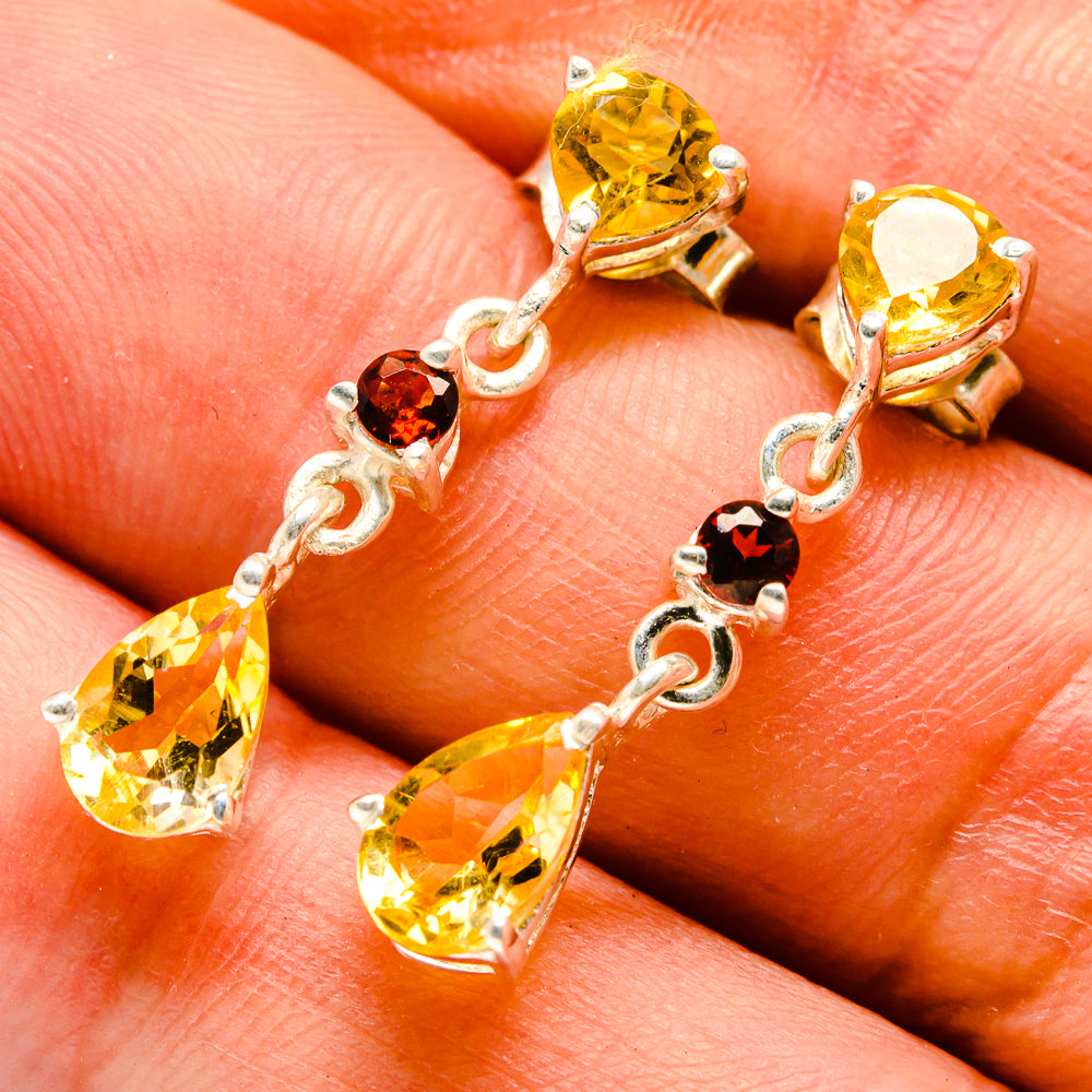 Citrine Earrings handcrafted by Anasilvercos - EARR413980