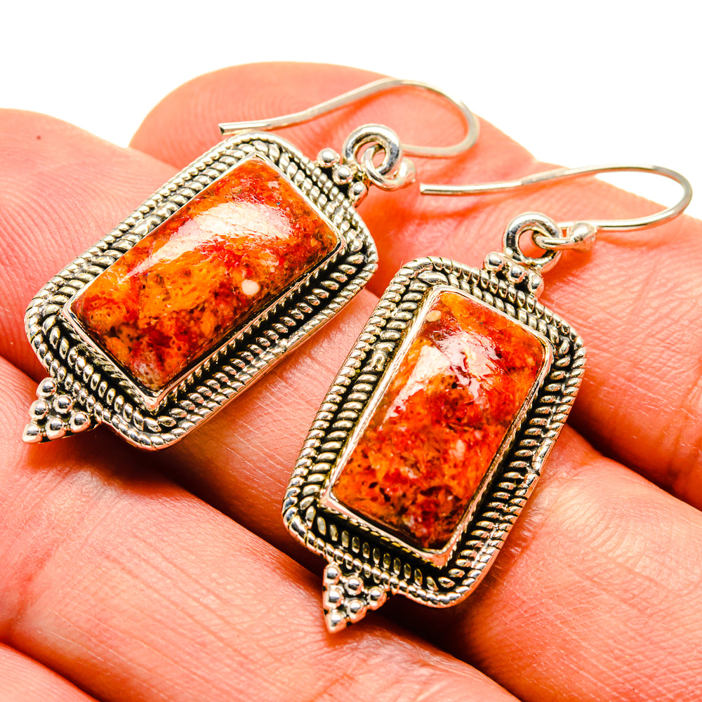 Sponge Coral Earrings handcrafted by Anasilvercos - EARR414005
