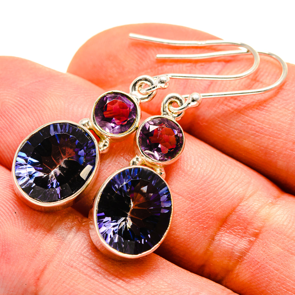 Blue Mystic Topaz Earrings handcrafted by Anasilvercos - EARR414010