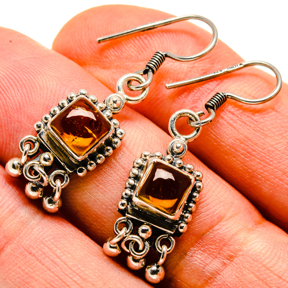 Citrine Earrings handcrafted by Anasilvercos - EARR414012