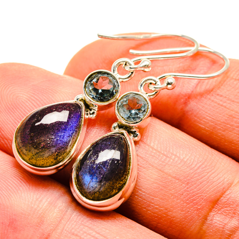 Labradorite Earrings handcrafted by Anasilvercos - EARR414021