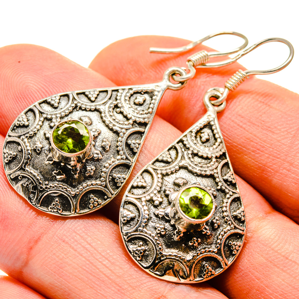 Peridot Earrings handcrafted by Anasilvercos - EARR414025