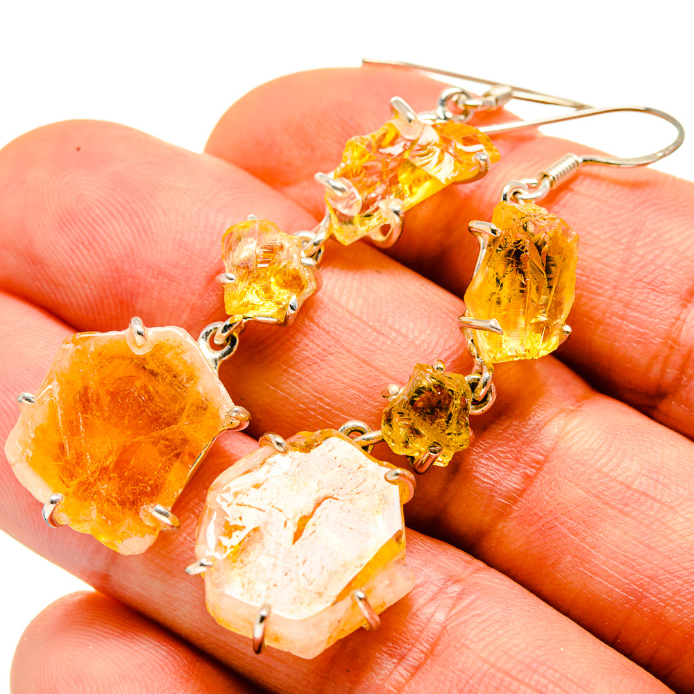 Citrine Earrings handcrafted by Anasilvercos - EARR414041