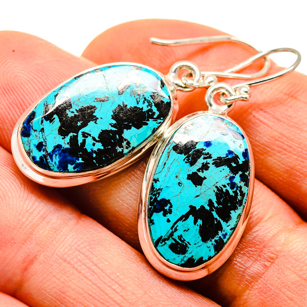 Shattuckite Earrings handcrafted by Anasilvercos - EARR414046