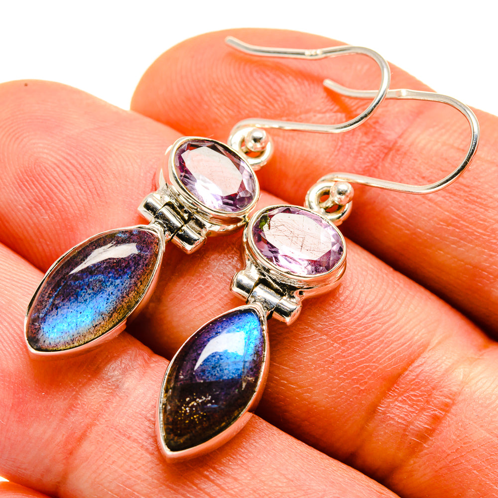 Labradorite Earrings handcrafted by Anasilvercos - EARR414048