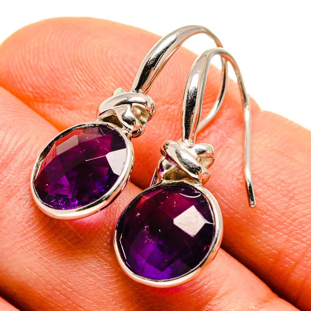 Amethyst Earrings handcrafted by Anasilvercos - EARR414050