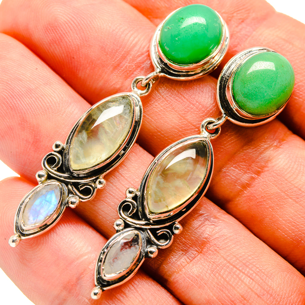 Prehnite Earrings handcrafted by Anasilvercos - EARR414059