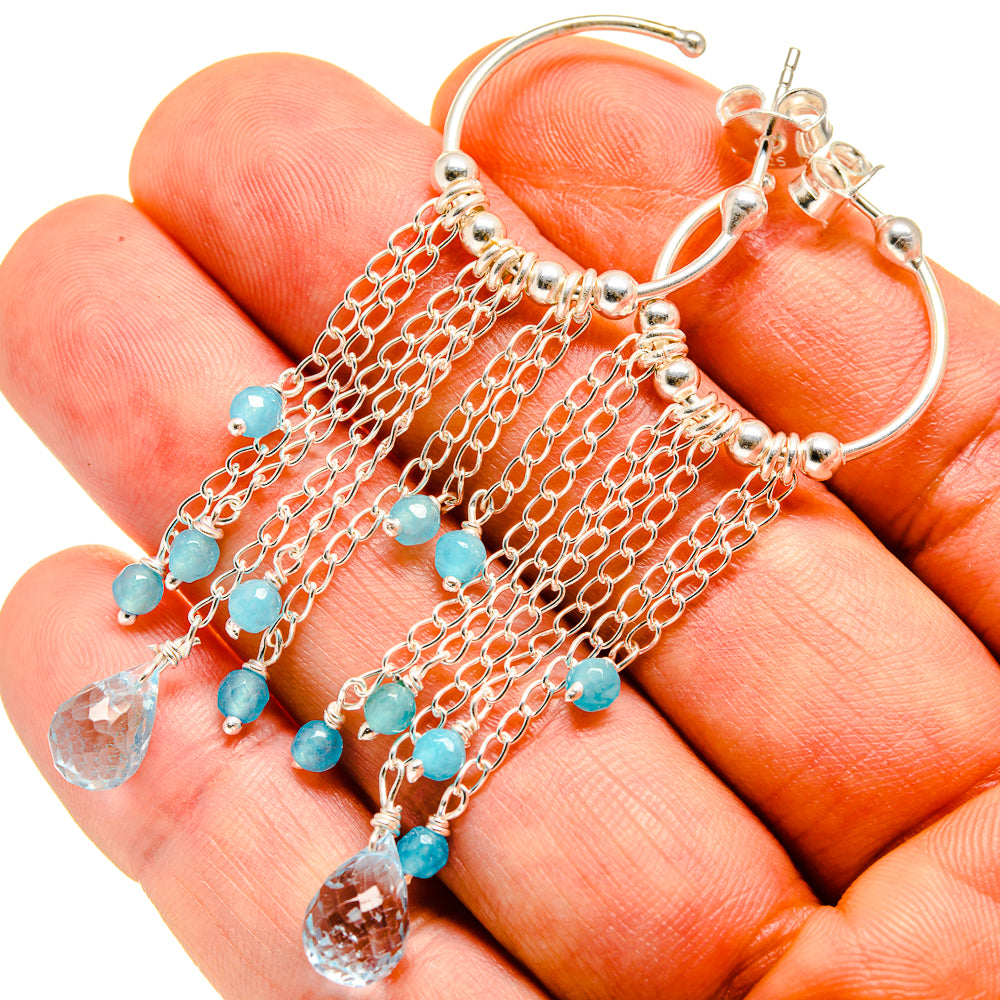 Blue Topaz Earrings handcrafted by Anasilvercos - EARR414064