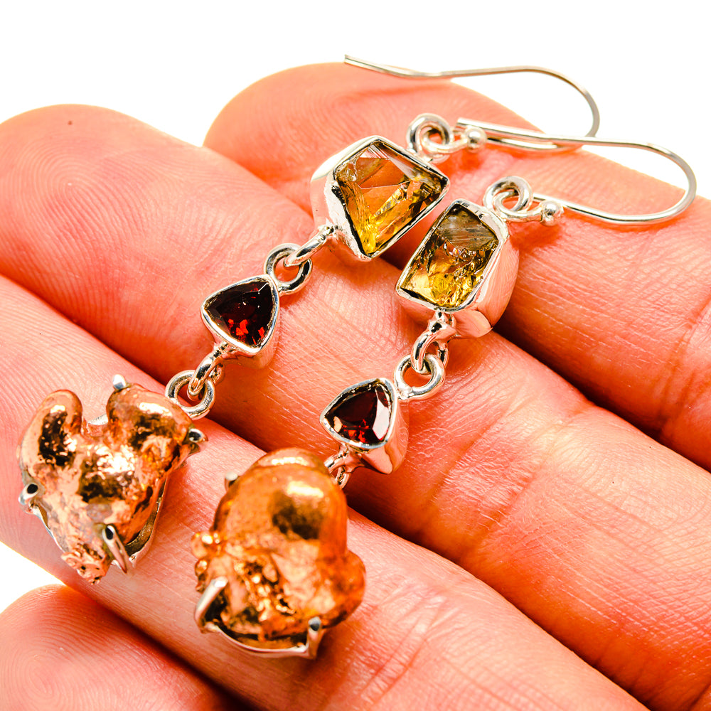 Copper Blister Earrings handcrafted by Anasilvercos - EARR414065
