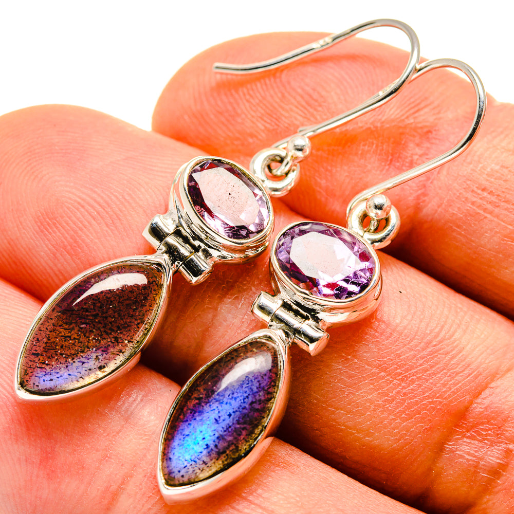 Labradorite Earrings handcrafted by Anasilvercos - EARR414080