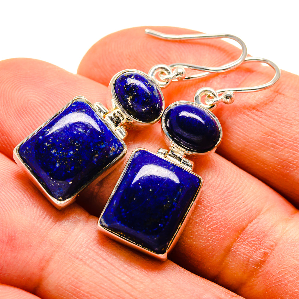 Lapis Lazuli Earrings handcrafted by Anasilvercos - EARR414088