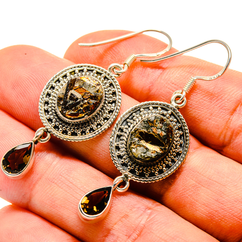 Astrophyllite Earrings handcrafted by Anasilvercos - EARR414101