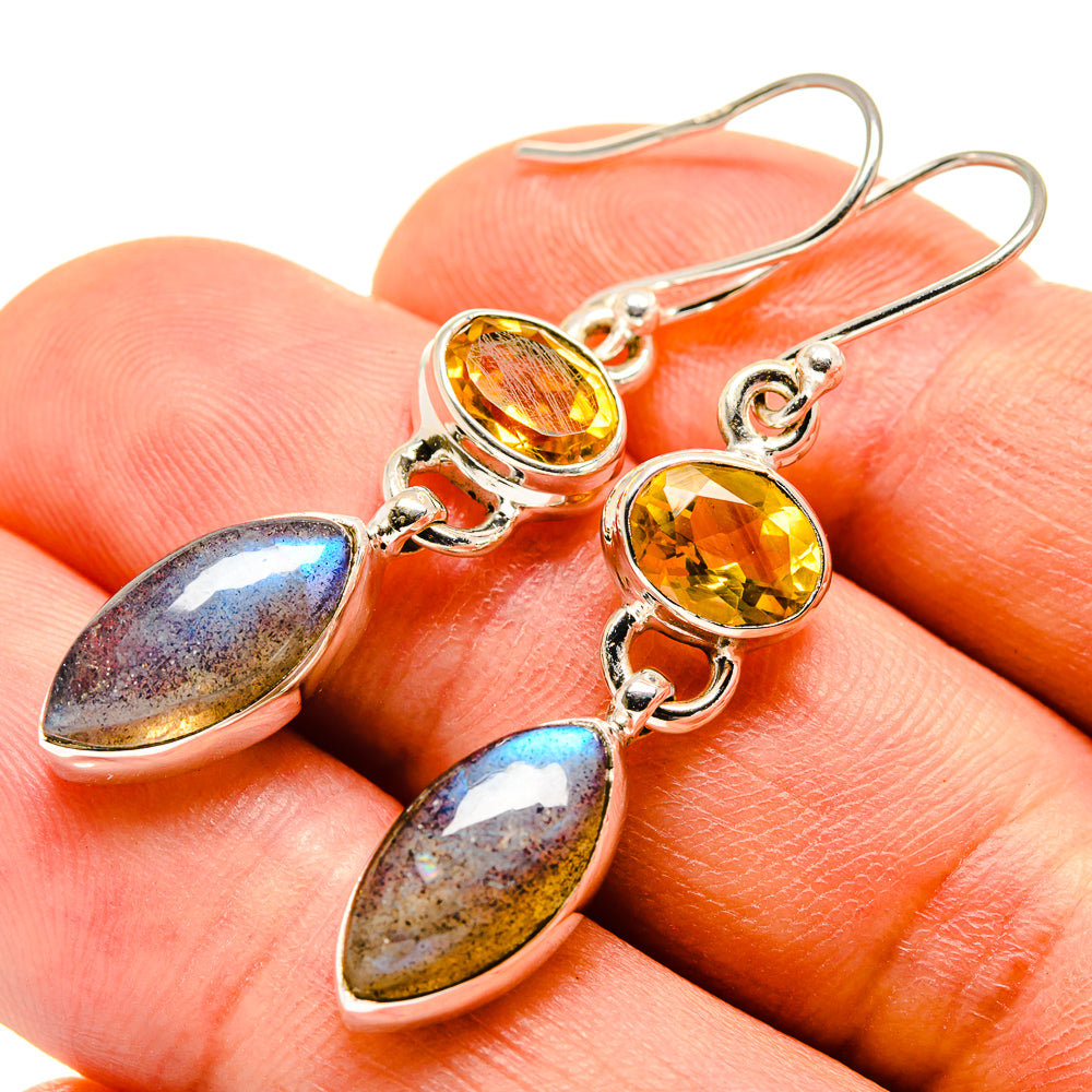 Labradorite Earrings handcrafted by Anasilvercos - EARR414105