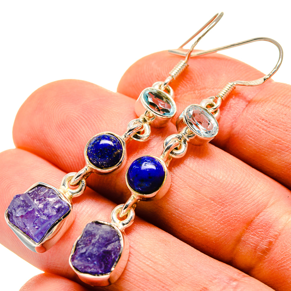 Tanzanite Earrings handcrafted by Anasilvercos - EARR414108