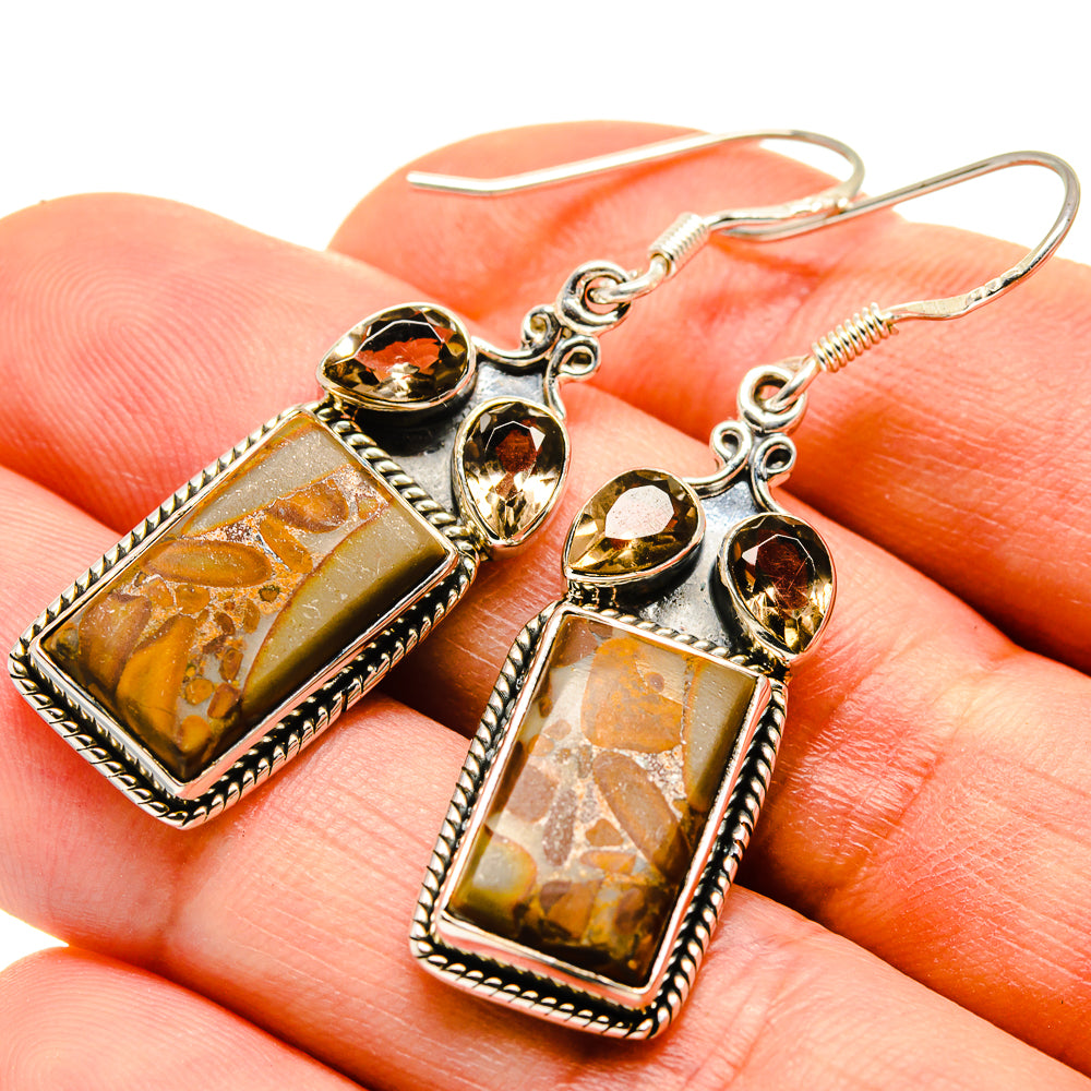 Chert Breccia Earrings handcrafted by Anasilvercos - EARR414119
