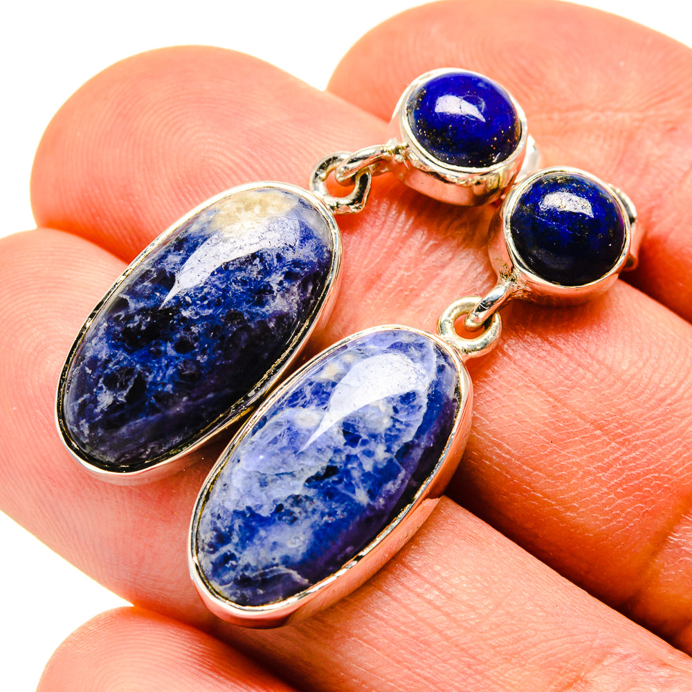 Sodalite Earrings handcrafted by Anasilvercos - EARR414120