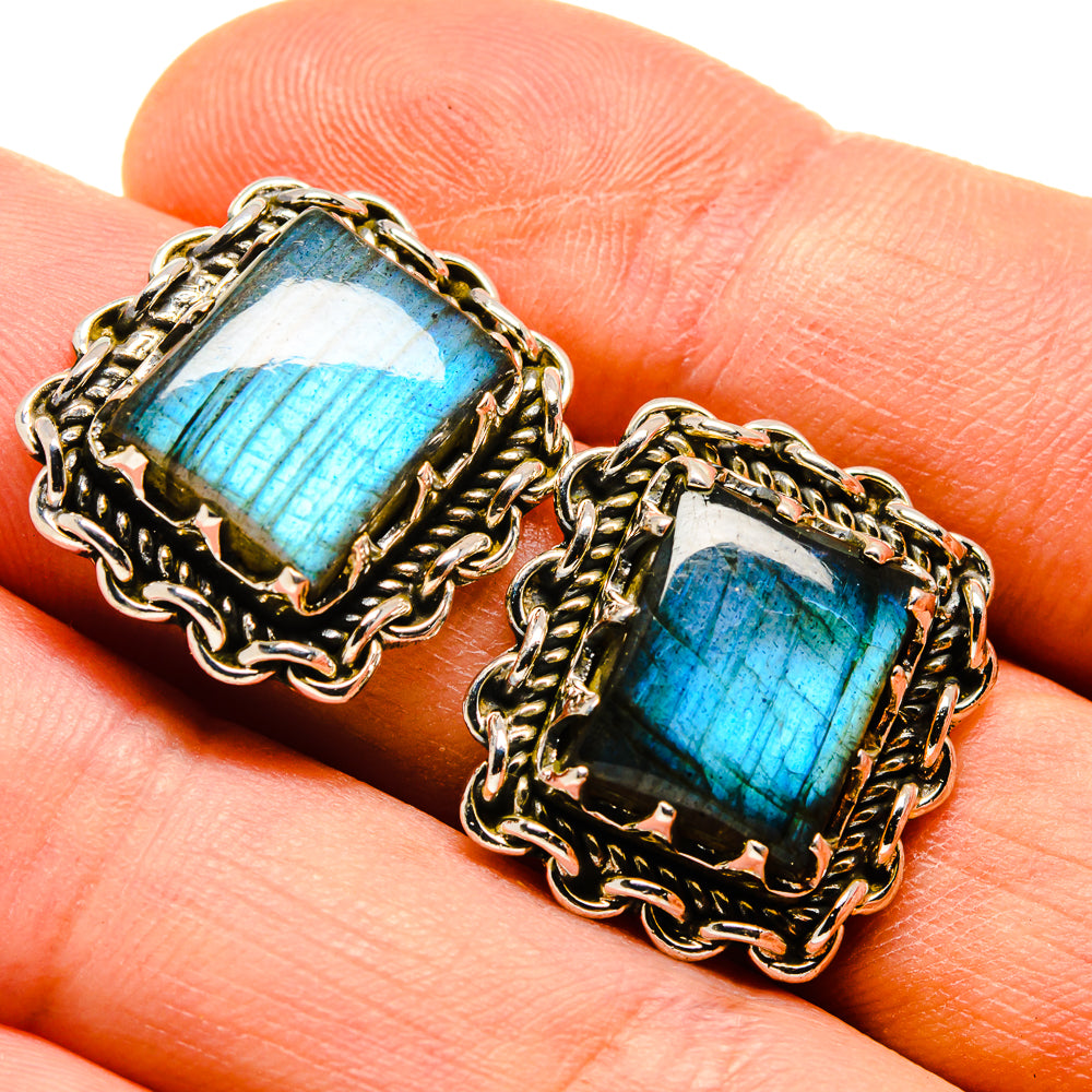 Labradorite Earrings handcrafted by Anasilvercos - EARR414127